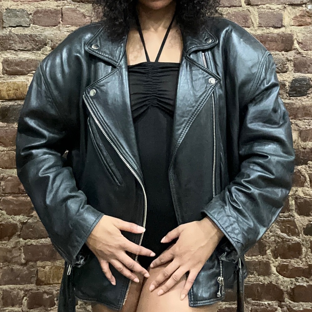 Oversized Vintage Leather Jacket